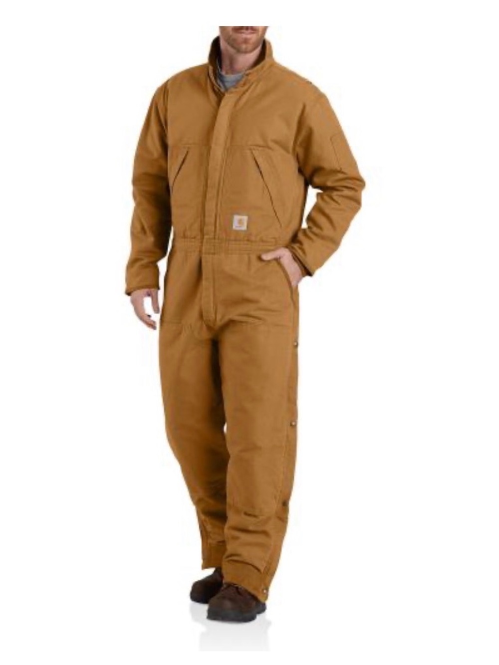 Carhartt Men’s Wash Duck Insulated Coveralls with Hood Outdoor Rugged Work Gear
